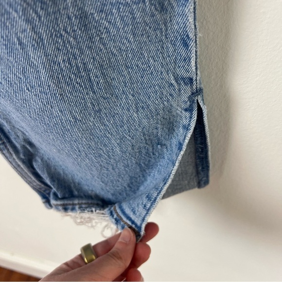 Abercrombie & Fitch 90s Straight High Rise Split Hem Jeans Size 25 0 Short - Picture 5 of 7